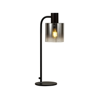 Jene Large Table Lamp Black & Smoke Fade Glass