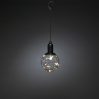 Konstsmide Battery Operated LED Bauble Decoration - Black