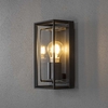 Konstsmide Brindisi Half Lantern Outdoor Wall Light - Black