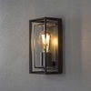 Konstsmide Brindisi Half Lantern Outdoor Wall Light with Microwave Sensor - Black