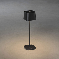 Konstsmide Capri Battery Operated LED Outdoor Table Lamp - Black