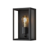 Konstsmide Carpi Half Lantern Outdoor Wall Light - Matt Black