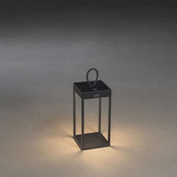 Konstsmide Ravello 30 Battery Operated LED Outdoor Lantern - Black