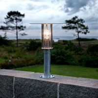 Konstsmide Raw Outdoor Pedestal Light - Galvanised Steel