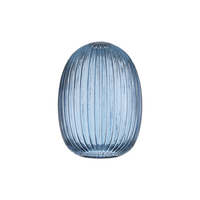 Kye Glass Ceiling Pendant Shade - Petrol Blue