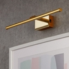 Large Slimline Battery Operated LED Picture Light - Polished Brass
