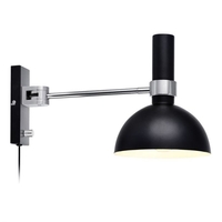 Larry Reading Light with Plug - Black