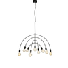 Lavello 9 Arm Ceiling Pendant Light - Black