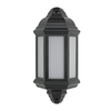 LED Half Lantern Outdoor Wall Light - Black
