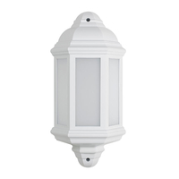 LED Half Lantern Outdoor Wall Light - White