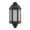 LED Half Lantern Outdoor Wall Light with PIR Sensor - Black