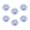 Luceco F-Eco 5W Warm White Dimmable LED Fire Rated Adjustable Downlight - White - Pack of 6