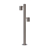 Lucide Arne 2 Light LED Outdoor Post Light - Satin Chrome