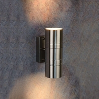 Lucide Arne LED Outdoor Up & Down Wall Light - Satin Chrome