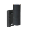 Lucide Arne LED Outdoor Up & Down Wall Light with PIR Sensor - Black