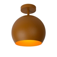 Lucide Bink Semi-Flush Ceiling Light - Ochre Yellow