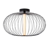 Lucide Carbony LED Flush Ceiling Light - Black