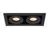 Lucide Chimney Square Adjustable Twin Downlight - Black
