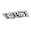 Lucide Chimney Square Adjustable Twin Downlight - Satin Chrome