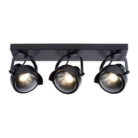 Lucide Cicleta 3 Light Spotlight Plate - Black