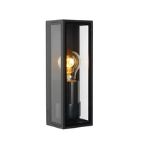 Lucide Dukan Half Lantern Outdoor Wall Light - Black