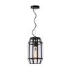 Lucide Fern Oblong 200 Glass Ceiling Pendant Light - Black