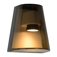 Lucide Freo Outdoor Flush Wall Light - Smokey Grey