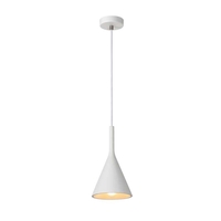 Lucide Gipsy Cone Plaster Ceiling Pendant Light - White