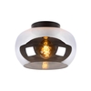 Lucide Judi Glass Flush Ceiling Light - Smoked