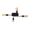 Lucide Lester 4 Arm Flush Ceiling Light - Black