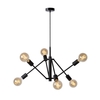 Lucide Lester 6 Arm Adjustable Ceiling Pendant Light - Black
