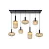 Lucide Maloto 7 Light Bar Ceiling Pendant - Amber