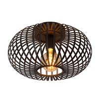 Lucide Manuela Flush Ceiling Light - Black