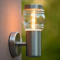 Lucide Mirane Outdoor Wall Light - Satin Chrome