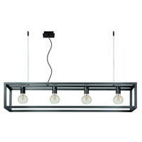 Lucide Oris 4 Light Bar Ceiling Pendant - Grey Iron