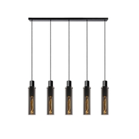 Lucide Orlando 5 Light Glass Bar Ceiling Pendant - Smoked