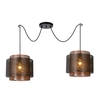 Lucide Orrin 2 Arm Ceiling Pendant Light - Black and Copper
