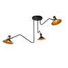 Lucide Pepijn 3 Arm Ceiling Pendant Light - Black & Gold