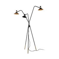 Lucide Pepijn 3 Light Floor Lamp - Black & Gold