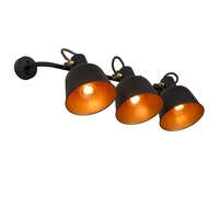 Lucide Pia 3 Light Wall Spotlight - Black