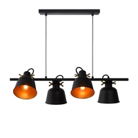 Lucide Pia 4 Light Bar Ceiling Pendant - Black