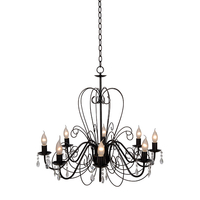 Lucide Ravenna 8 Light Chandelier - Rust Brown