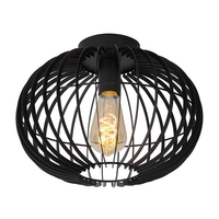 Lucide Reda Flush Ceiling Light - Black