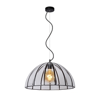 Lucide Timius Large Glass Ceiling Pendant Light - Black