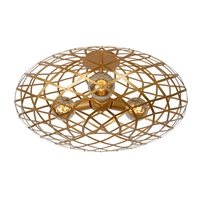 Lucide Wolfram 650 Flush Ceiling Light - Matt Gold