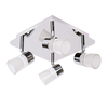 Lucide Xanto 4 Light LED Spotlight Plate - Chrome