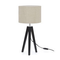 Lunden Table Lamp - Black & Beige