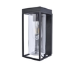 Lutec Flair Solar LED Outdoor Half Lantern Wall Light with PIR Sensor - Black