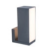 Lutec Smart Cuba LED Outdoor Wall Light - Dark Grey