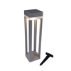 Lutec Table Cube Solar LED Outdoor Bollard Light - Silver